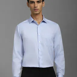 Louis Philippe Men Spread Collar Solid Cotton Slim Fit Formal Shirt-picture-18