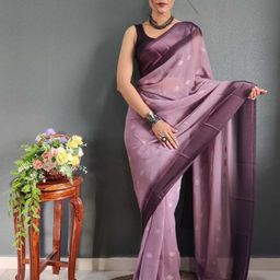 KALINI Floral Woven Design Ready to Wear Jamdani Saree-image-32