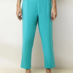 Rangriti Women Cotton Comfort Low-Rise Trousers-image-97