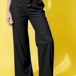 MAYKR Women Pleated Relaxed Fit Trousers-image-38