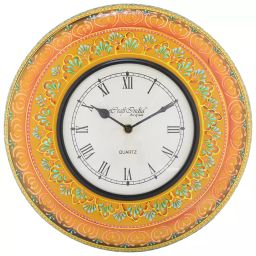 eCraftIndia WOWW557 Decorative Analog Yellow Wall Clock-image-3