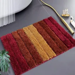 CROWN MATTINGS Red 1400 GSM Microfibre Bath Rugs-picture-35