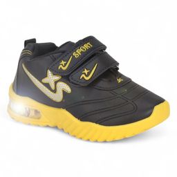 Lil Lollipop Patch Detailed Double Velcro Closure LED Shoes - Black-image-29