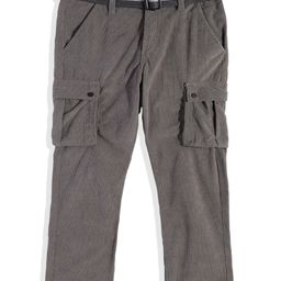 CAVIO Cotton Blend Woven Full Length Solid Cargo Pants With Belt Set - Grey-picture-20