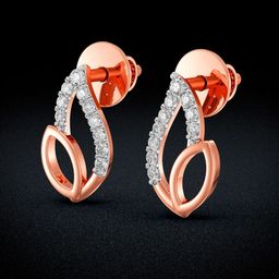 Joyalukkas 18KT Rose Gold Earring Gold-1.44 gm-image-2