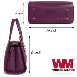 WOMEN MARKS Textured PU Structured Handheld Bag image 2