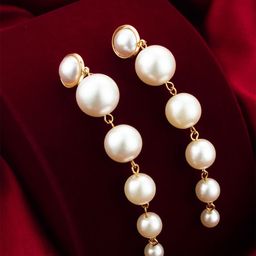 aadita Gold-Plated Pearls Beaded Spherical Drop Earrings-13