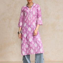 Varanga Lavender Cotton Printed Kurta-picture-46