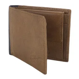 Tommy Hilfiger Tan & Navy Paneled Bi-Fold Wallet for Men image 2