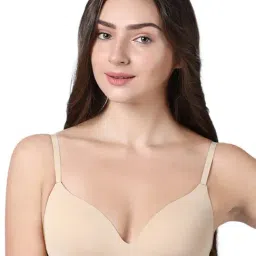 Enamor F084 Seamless Ultra Smoothening With Invisible Edges T-Shirt Bra - Padded Wirefree - Skin-image-13