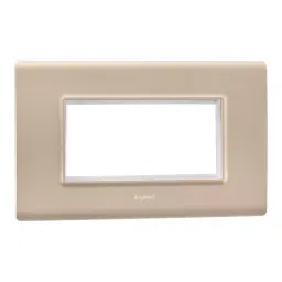 Legrand Cover Plate with Support Frame Allzy Aluminium Champagne 4 Module, 6813 47 (Pack of 10)-picture-11