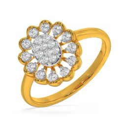 Kisna Diamond & Gold Jewellery Leona 14k (585) Diamond & Gold Ring For Women-picture-22