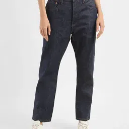 Levi's Women's Blue High Rise 501 Rigid Regular Fit Jeans-picture-24