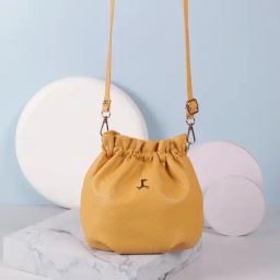 Mochi Yellow Solid Medium Sling Handbag-image-15