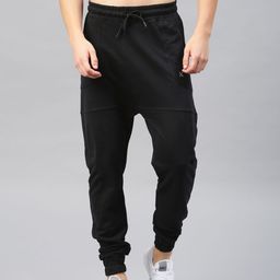 HRX by Hrithik Roshan Black Drop-Crotch Joggers-image-80