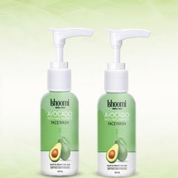 BHOOMI HERBAL INDIA Set Of 2 Avocado Face Wash With Niacinamide - 100 ml Each-image-4