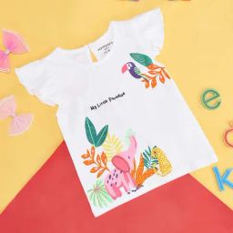 Pantaloons Baby Snow White Cotton Printed T-Shirt-image-71