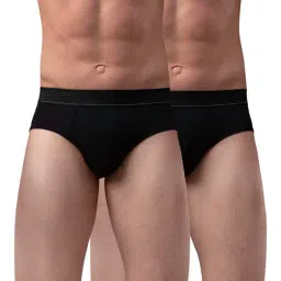 UnderJeans by Spykar Black Briefs - Pack of 2-image-31