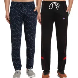 Vimal Jonney Blue & Grey Regular Fit Printed Trackpants - Pack of 2-image-70