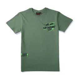 Gini & Jony Kids Green Printed T-Shirt-44