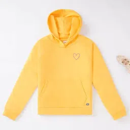 Ed-a-Mamma Kids Yellow Solid Full Sleeves Hoodie-image-85