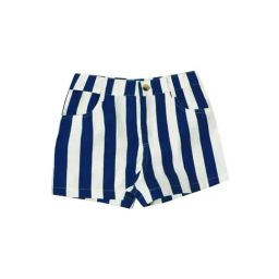 A.T.U.N. Girls Navy & White Striped Shorts-image-62