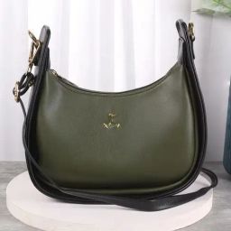 Mochi Green & Black Color Block Medium Hobo Handbag-45