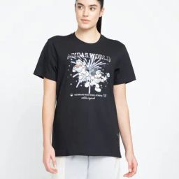 Adidas Originals Black Cotton Printed T-Shirt-image-83