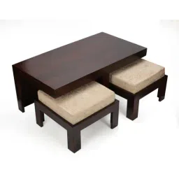 Ikiriya Irish Dark Brown Wood Coffee Table for Living Room Dark Walnut Finish-image-59