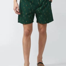 Peter England Green Cotton Regular Fit Printed Boxers-picture-14