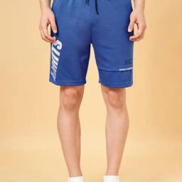 Ajile By Pantaloons Cyan Blue Regular Fit Shorts-image-97