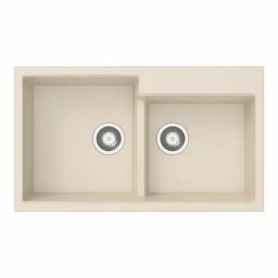 Carysil 34x20 inch German Engineered Technology Cream Quartz Kitchen Sink (‎N 2000 - C)-image-50