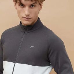 Fame Forever By Lifestyle Grey Regular Fit Color-Block Jacket image 4