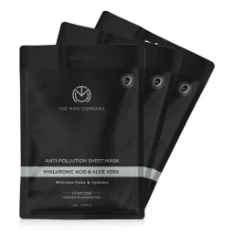 The Man Company Charcoal Face Sheet Mask (Pack of 3) image 1