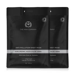 The Man Company Charcoal Face Sheet Mask (Pack of 2) image 1