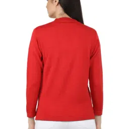 Monte Carlo Red Wool Open Front Cardigan image 2