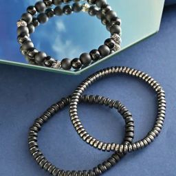 The Bro Code Multicolor Beads Stackable Bracelets Set of 3-image-4
