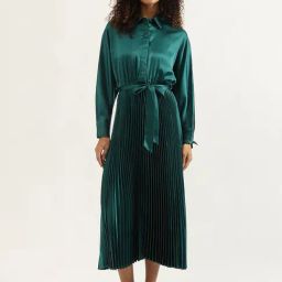 United Colors Of Benetton Blue Polyester Regular Fit Pleats Casual Dress-image-9