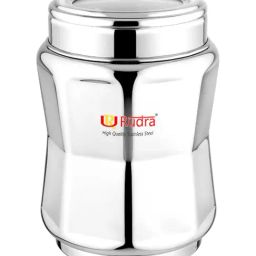 Rudra Silver Stainless Steel Container with See Through Lid-15