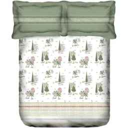 Mytrident White Cotton 210 King Bed Sheet With 2 Pillow Covers-image-18