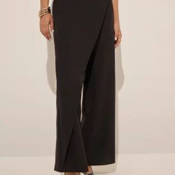 Wardrobe by Westside Black Wrap-Style High-Rise Trousers-image-51