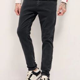 The Bear House Black Cotton Skinny Fit Solid Jeans-image-65