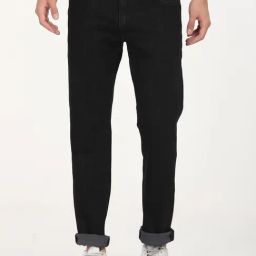 Levi's Black Cotton Slim Fit Solid Jeans-picture-15