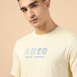 CULT Men's Beige Cult Sport's Club T-shirt-image-51