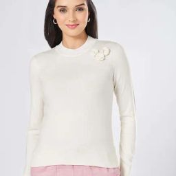 Honey By Pantaloons Cloud Dancer Slim Fit Top-image-78