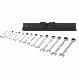 Westward Combination Wrench Set Steel Full Polish Standard, 54DG22-18