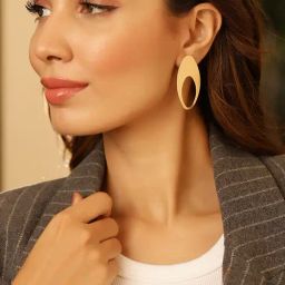 Priyaasi Classic Gold Brass Earrings-11