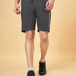 Ajile By Pantaloons Charcoal Black Cotton Regular Fit Shorts-image-49
