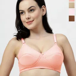 SHYAM SONS FLAIR Manvifoam Pack of 4 Cut and Sew Full Coverage Lightly Padded Bra-image-92