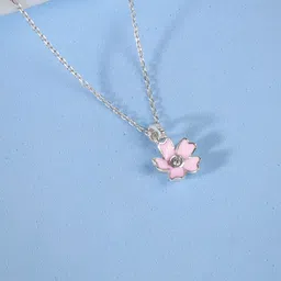 GIVA Kid's 925 Silver Rhodium-Plated Adorable Flower Pendants with Chains-image-38
